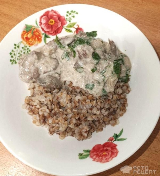 Рецепт: Тушенная куриная печень - Нежная куриная печень с классическим вкусом Рецепт: Тушенная куриная печень - Нежная куриная печень с классическим вкусом