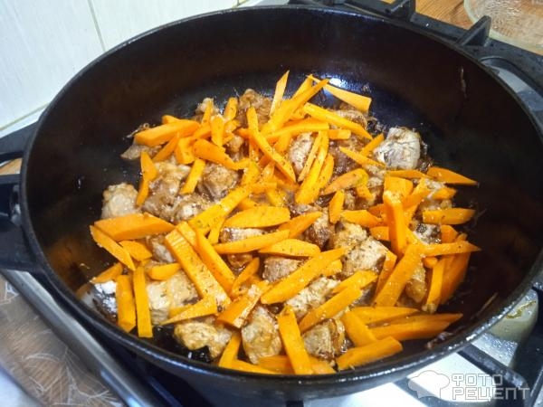 Рецепт: Тушенное мясо с овощам - тушеная свинина с сезонными овощами Рецепт: Тушенное мясо с овощам - тушеная свинина с сезонными овощами