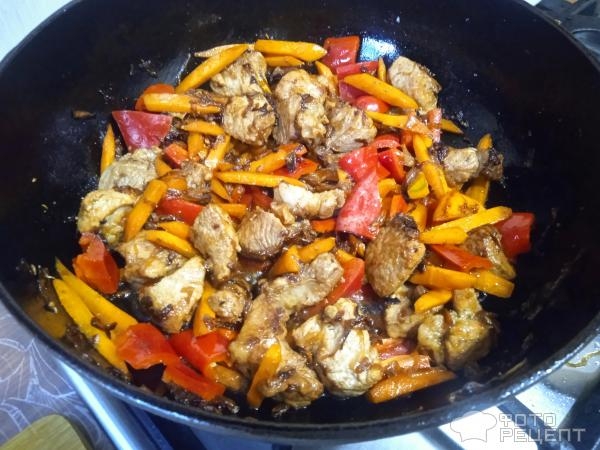 Рецепт: Тушенное мясо с овощам - тушеная свинина с сезонными овощами Рецепт: Тушенное мясо с овощам - тушеная свинина с сезонными овощами