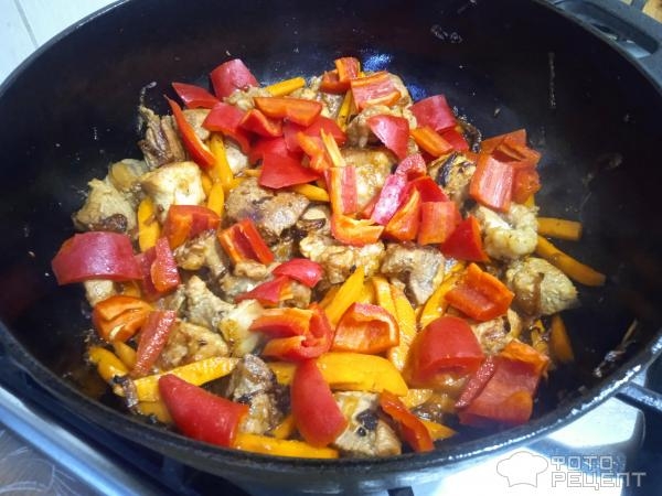 Рецепт: Тушенное мясо с овощам - тушеная свинина с сезонными овощами Рецепт: Тушенное мясо с овощам - тушеная свинина с сезонными овощами