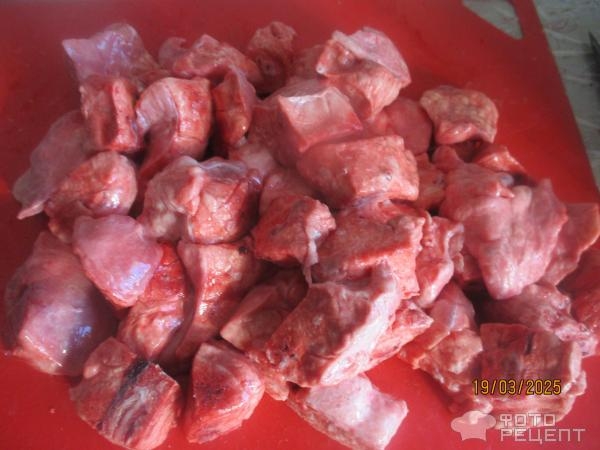 Рецепт: Тушенный картофель с легкими - экономно и вкусно