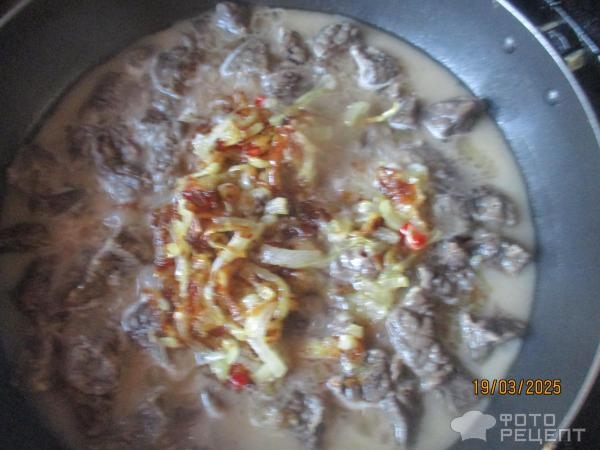 Рецепт: Тушенный картофель с легкими - экономно и вкусно