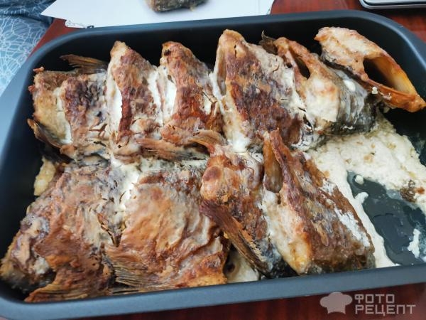 Рецепт: Тушеный лещ - В сметане Рецепт: Тушеный лещ - В сметане