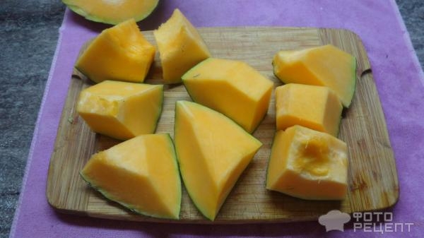 Рецепт: Тыква пряная кусочками - Подойдёт к мясу и как самостоятельное блюдо. Рецепт: Тыква пряная кусочками - Подойдёт к мясу и как самостоятельное блюдо.