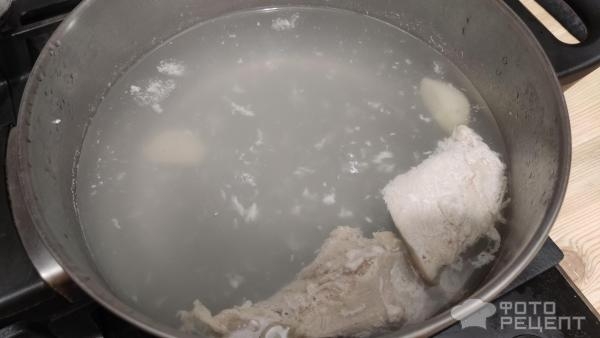 Рецепт: Тыквенный суп-крем - С курицей Рецепт: Тыквенный суп-крем - С курицей