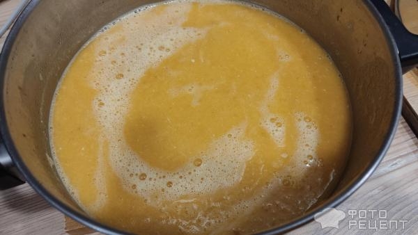 Рецепт: Тыквенный суп-крем - С курицей Рецепт: Тыквенный суп-крем - С курицей