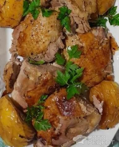 Рецепт: Утка в рукаве с яблоками - По-домашнему Рецепт: Утка в рукаве с яблоками - По-домашнему