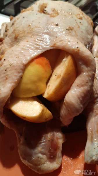 Рецепт: Утка в рукаве с яблоками - По-домашнему Рецепт: Утка в рукаве с яблоками - По-домашнему