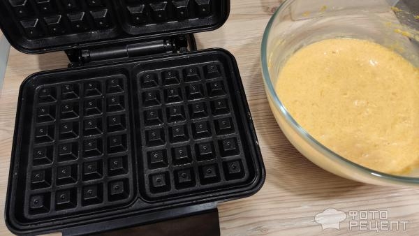 Рецепт: Вафли тыквенные - со сметаной Рецепт: Вафли тыквенные - со сметаной