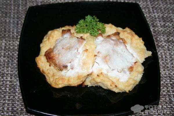 Рецепт: Ватрушки картофельные - с куриным фаршем