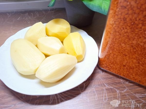 Рецепт: Вегетарианский суп с чечевицей - постный овощной суп-пюре с красной чечевицей Рецепт: Вегетарианский суп с чечевицей - постный овощной суп-пюре с красной чечевицей