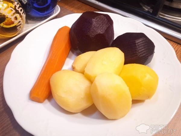 Рецепт: Вкуснейший винегрет с секретиком - с маринованными грибами