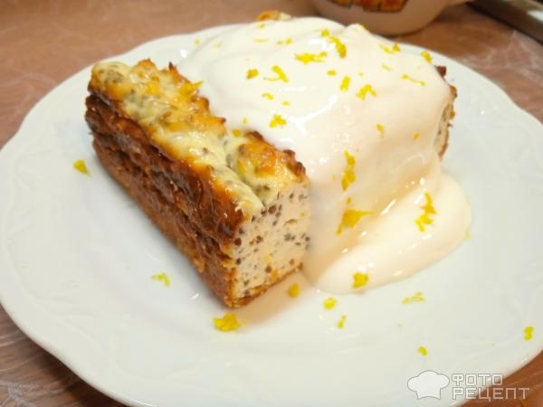 Рецепт: Воздушная запеканка - с чиа и лимоном Рецепт: Воздушная запеканка - с чиа и лимоном