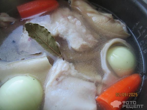 Рецепт: Закуска из свиной шкурки - острая закуска