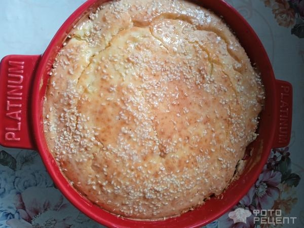 Рецепт: Заливной пирог с капустой - Быстрый и вкусный ленивый пирог капустный Рецепт: Заливной пирог с капустой - Быстрый и вкусный ленивый пирог капустный