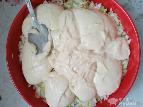 Рецепт: Заливной пирог с капустой - Быстрый и вкусный ленивый пирог капустный Рецепт: Заливной пирог с капустой - Быстрый и вкусный ленивый пирог капустный