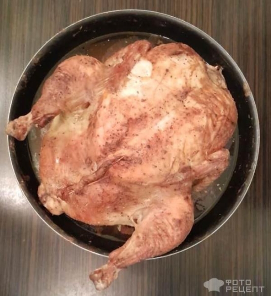 Рецепт: Запеченая курица - С яблоками Рецепт: Запеченая курица - С яблоками