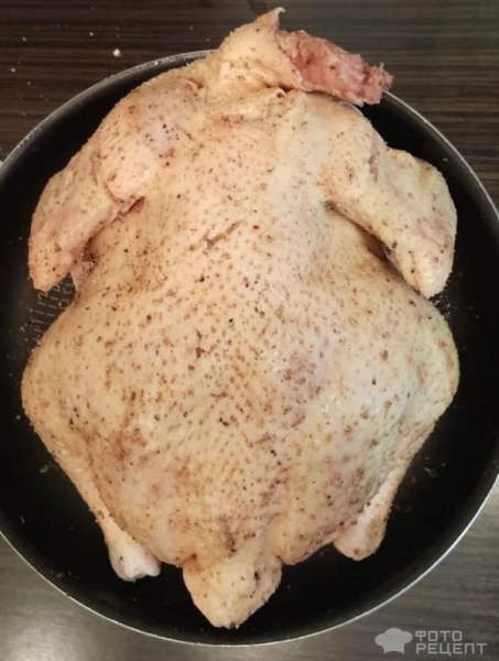 Рецепт: Запеченая курица - С яблоками Рецепт: Запеченая курица - С яблоками