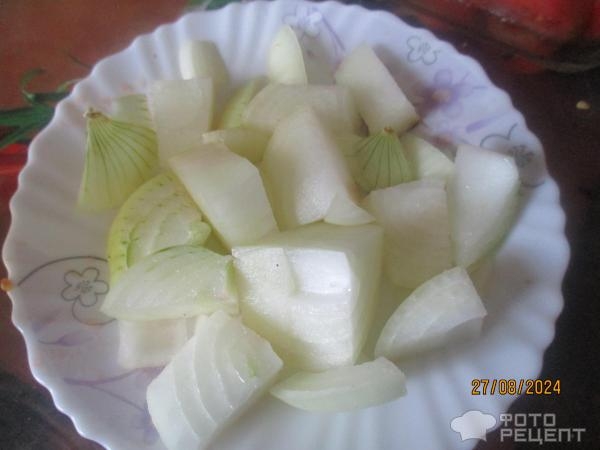 Рецепт: Запеченная форель на овощной подушке - в духовке