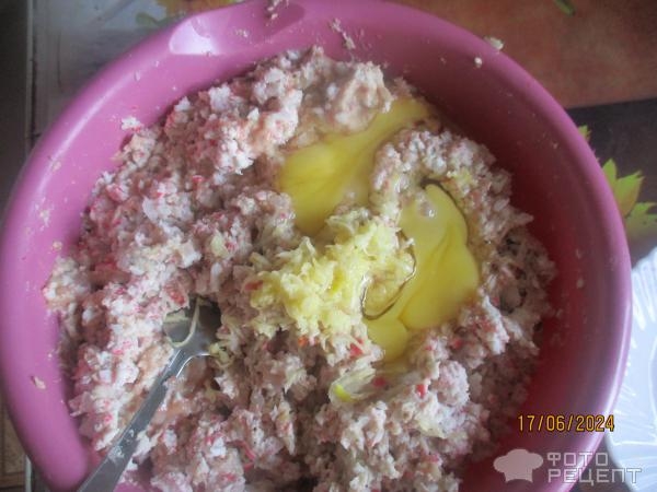 Рецепт: Запеканка из молок и крабового мяса (палочек) - в духовке