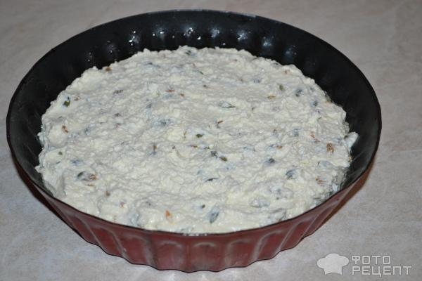 Рецепт: Запеканка творожно-фруктовая - С изюмом, тыквенными семечками и сиропом из смородины Рецепт: Запеканка творожно-фруктовая - С изюмом, тыквенными семечками и сиропом из смородины