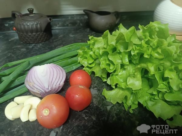 Рецепт: Жареная печень в зелени - Витаминная