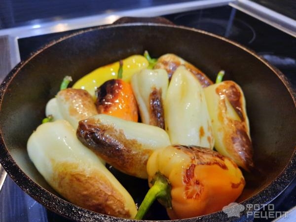 Рецепт: Жареный перец - В сметанно-майонезной заливке!