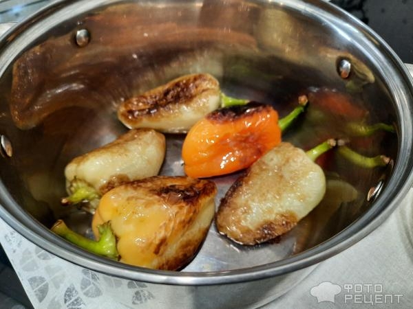 Рецепт: Жареный перец - В сметанно-майонезной заливке!