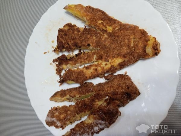 Рецепт: Жареный веер из кабачка - "Ладошка инопланетянина" в сырной корочке