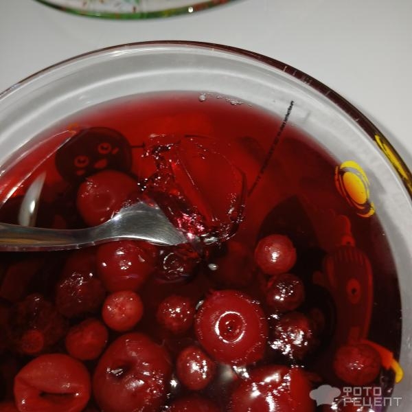 Рецепт: Желе черешневое - Лёгкий летний десерт с черешней и чёрной смородиной. Рецепт: Желе черешневое - Лёгкий летний десерт с черешней и чёрной смородиной.