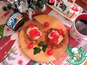 Рийет с тунцом к кукурузным вафлям