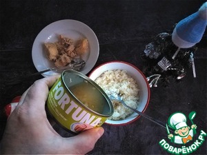 Рис с тунцом и овощами