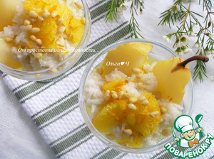 Рисовый пудинг с грушей