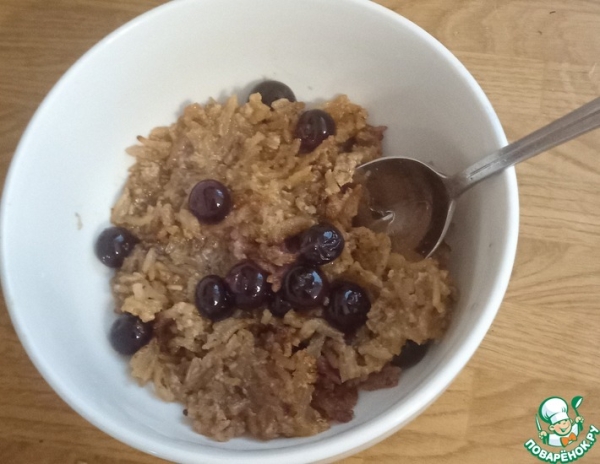 Рисовый пудинг с корицей и черникой Рисовый пудинг с корицей и черникой