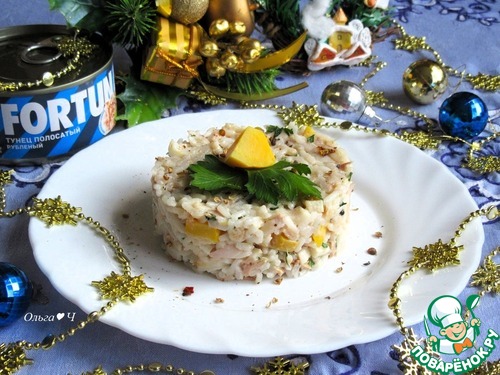 Рисовый салат "Тунец и кальмары" Рисовый салат "Тунец и кальмары"