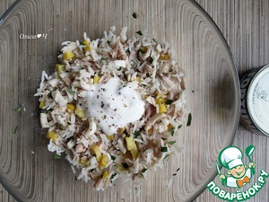 Рисовый салат "Тунец и кальмары" Рисовый салат "Тунец и кальмары"