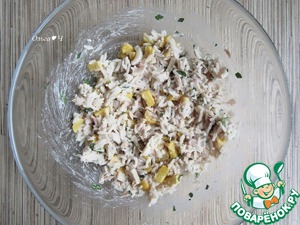 Рисовый салат "Тунец и кальмары" Рисовый салат "Тунец и кальмары"