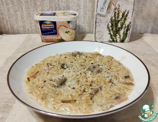 Ризотто из пасты с грибами