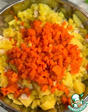 Рождественский салат Оливье