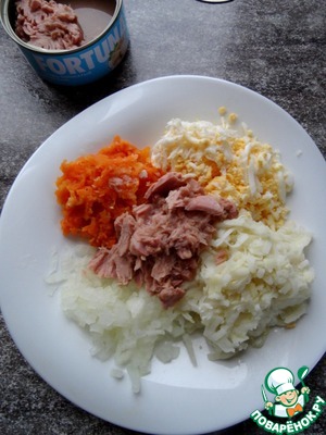 Рожок из лаваша с салатом "Мимоза" Рожок из лаваша с салатом "Мимоза"