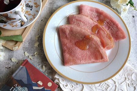 Розовые блины #пушкинкулинар Розовые блины #пушкинкулинар