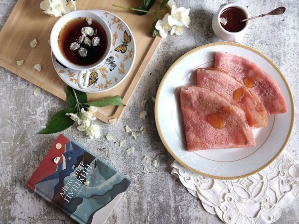 Розовые блины #пушкинкулинар Розовые блины #пушкинкулинар