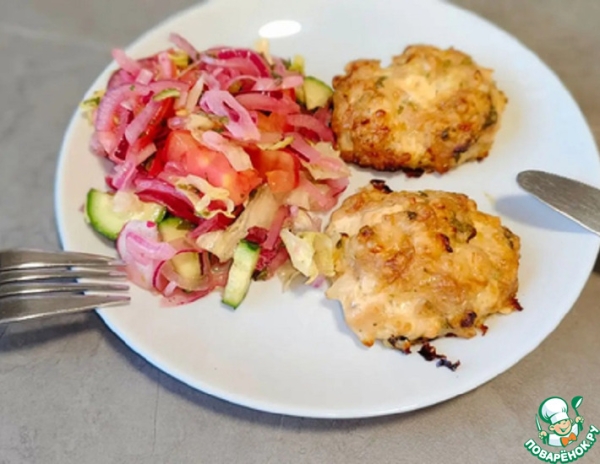 Рубленные куриные котлеты с сыром и зеленью