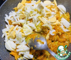 Рулет из фарша индейки с овощами и яйцами Рулет из фарша индейки с овощами и яйцами