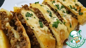 Рулет из картофеля с фаршем Рулет из картофеля с фаршем