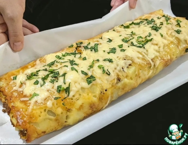 Рулет из картофеля с фаршем Рулет из картофеля с фаршем