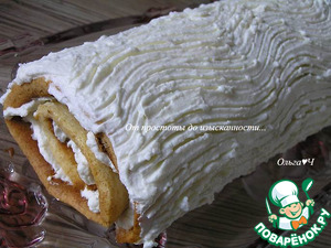 Рулет на сгущёнке с миндалём