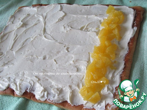 Рулет с творожным сыром и апельсином