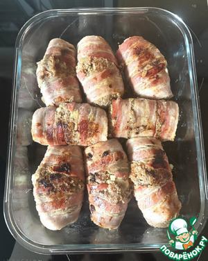 Рулетики из фарша в сливочном соусе Рулетики из фарша в сливочном соусе