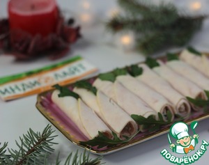 Рулетики из ветчины с сырной начинкой Рулетики из ветчины с сырной начинкой